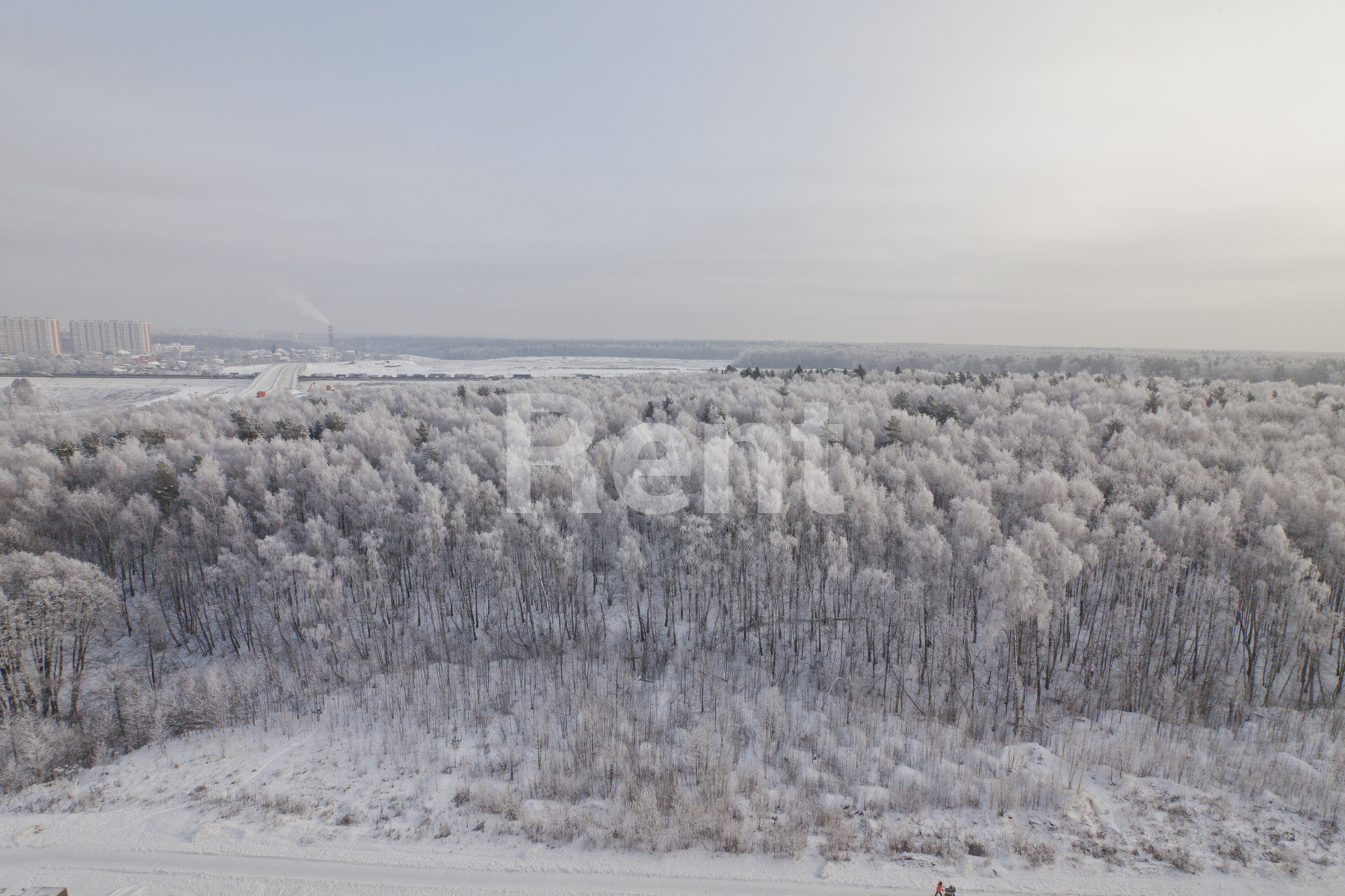 Вид из окна в квартире на Московская обл, Ленинский р-н, с/п Булатниковское, д Дрожжино, ул Южная, д 27